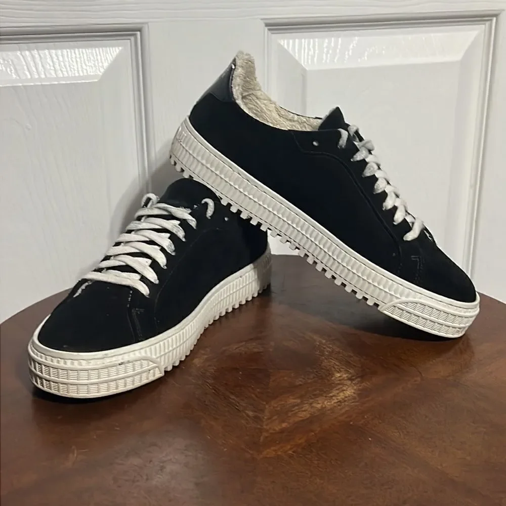 🔥 Off-White Virgil Abloh Arrow Women's Sneakers Sz 36 EU / 6 US Black White EUC